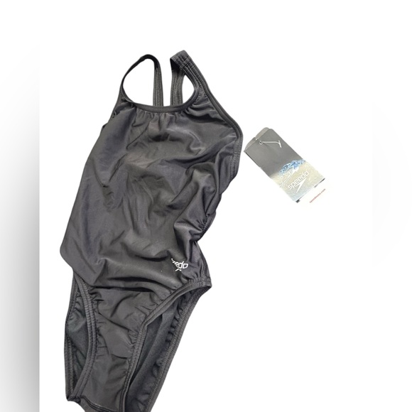 SPEEDO PRO-LT womens black swim training racerback athletic swimsuit NWT - Picture 6 of 9